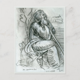 Cartão Postal Após o autorretrato de Leonardo da Vinci