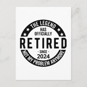 Cartão Postal Aposentado 2024 Não É Mais Meu Problema, Engraçado