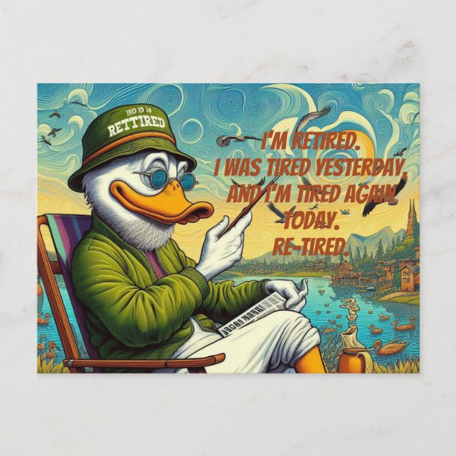 Cartão Postal Aposentado e reaxado (Frente)