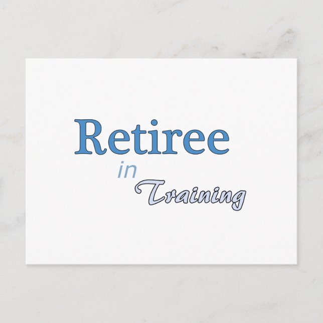 Cartão Postal Aposentado no treinamento (Frente)