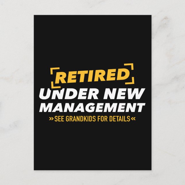 Cartão Postal Aposentado sob novos gerentes veja netos (Frente)