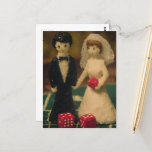 Cartão Postal Aposta na parte traseira do Casamento