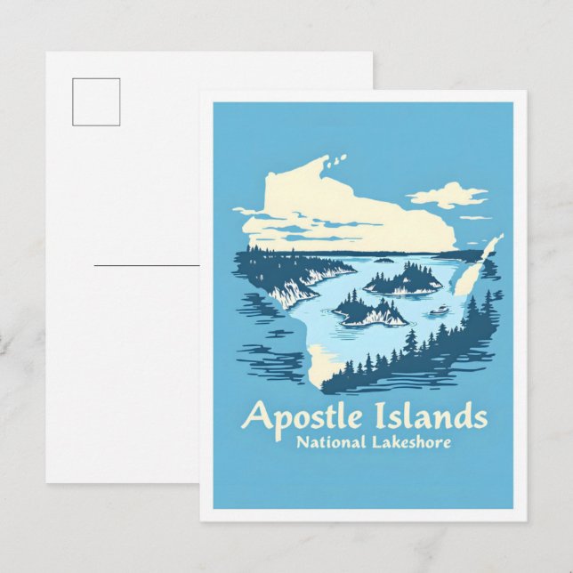 Cartão Postal Apostle Islands National Lakeshore Wisconsin (Frente/Verso)