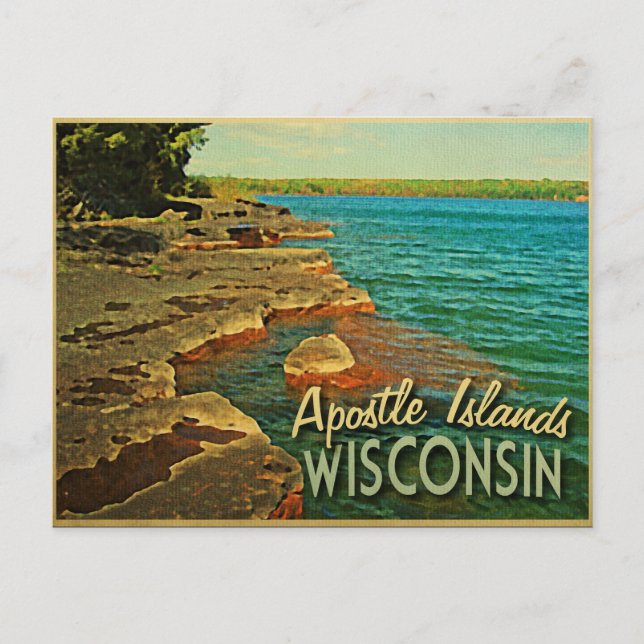 Cartão Postal Apostle Islands Wisconsin (Frente)