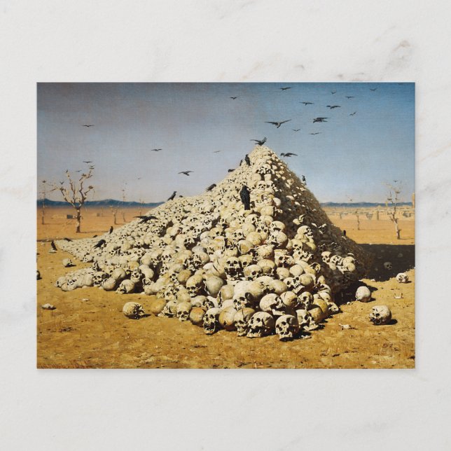 Cartão Postal Apoteose da Guerra (Morte e Destruição) (Crânios) (Frente)