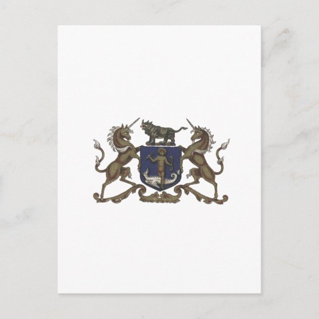 Cartão Postal Apothecaries Unicorn Crest (Frente)