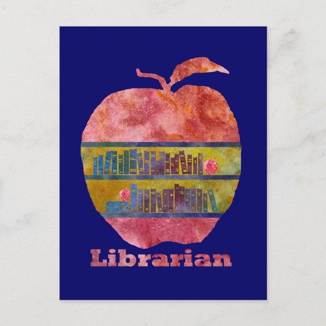Cartão Postal Apple Bibliotecária (Frente)
