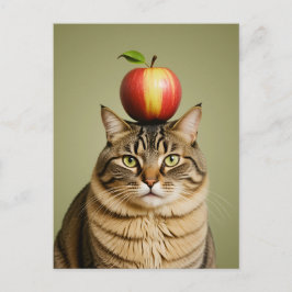 Cartão Postal Apple Cat