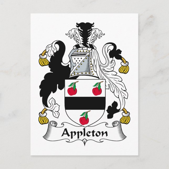Cartão Postal Apple Family Crest (Frente)