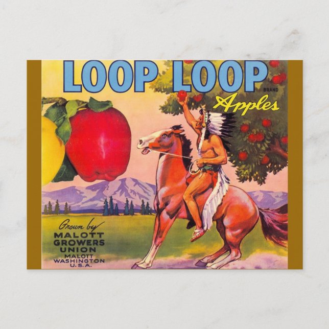 Cartão Postal Apple Loop (Frente)