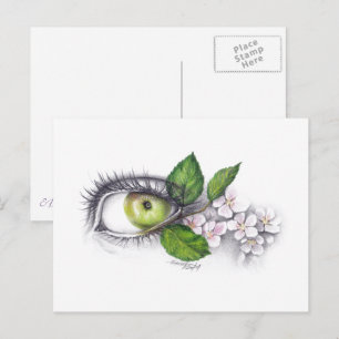Cartão Postal Apple of my eye Surreal drawing art
