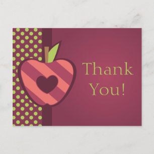 Cartão Postal Apple of Our Eye Festa de aniversário Obrigado Car