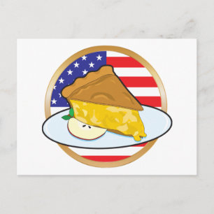 Cartão Postal Apple Pie American Flag