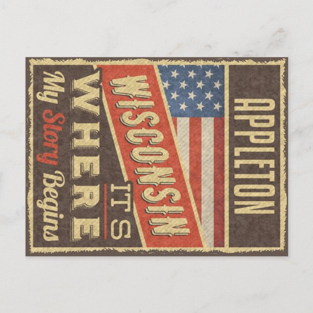 Cartão Postal Appleton Wisconsin (Frente)