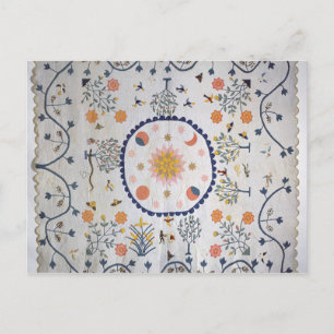 Cartão Postal Applique a edredão com Sun, lua, estrelas