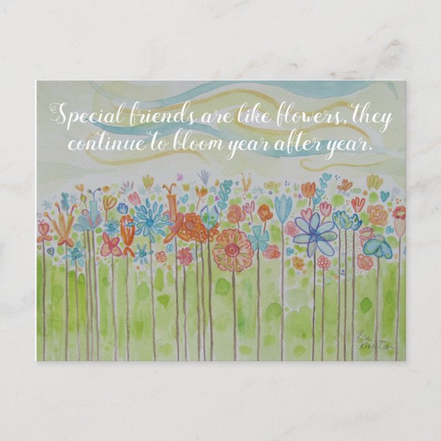 Cartão Postal Apreciação de Amizade (Frente)