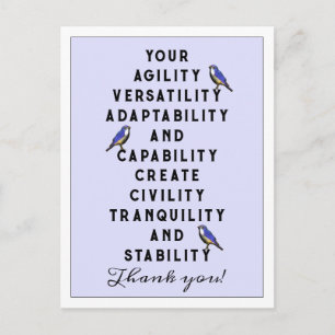 Cartão Postal Apreciação do Funcionário