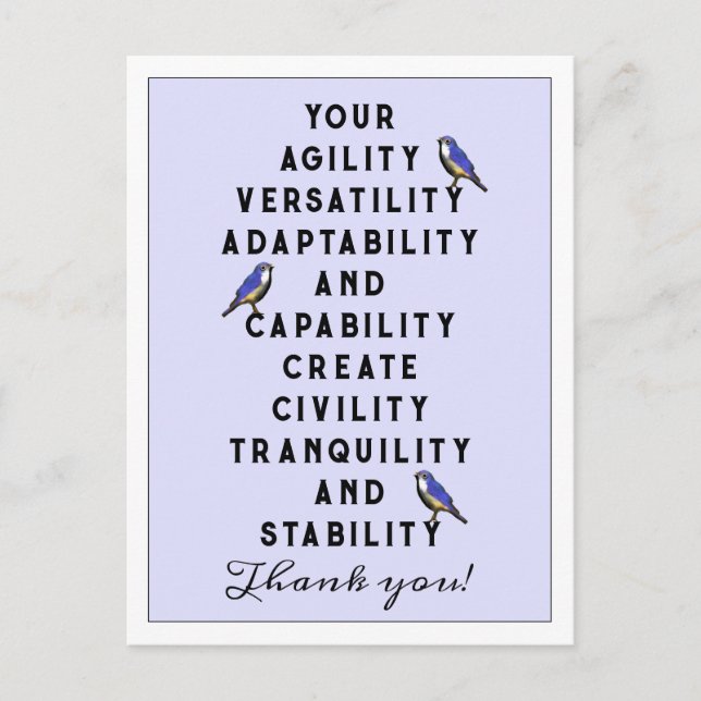 Cartão Postal Apreciação do Funcionário (Frente)