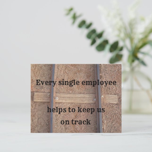 Cartão Postal Apreciação do Funcionário Agradecemos a Business R (Em pé/Frente)