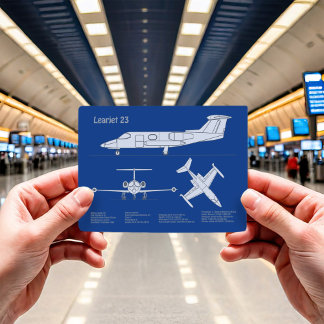 Cartão Postal Aprenda 23 - Planos de desenho de projeto de avião