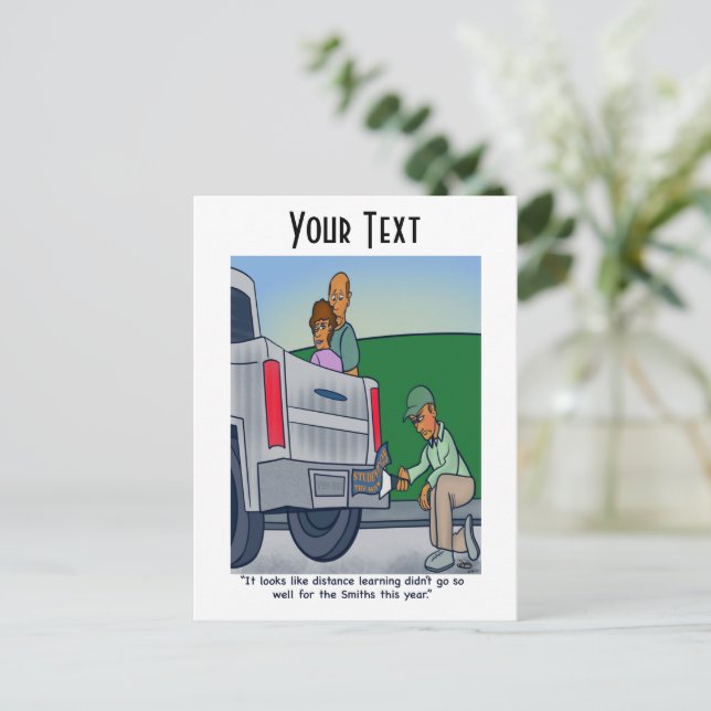 Cartão Postal Aprendizagem à distância (Em pé/Frente)