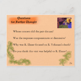 Cartão Postal Aprendizagem da Vida Judaica: Bikur Holim/Pergunta