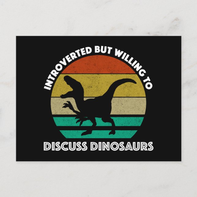 Cartão Postal Apresentado, Mas Disposto A Discutir Dinossauros (Frente)
