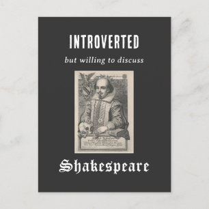 Cartão Postal Apresentado Shakespeare Literatura Drama Engraçado