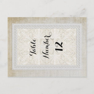 Cartão Postal Apresente o linho envelhecido w rústico do vintag