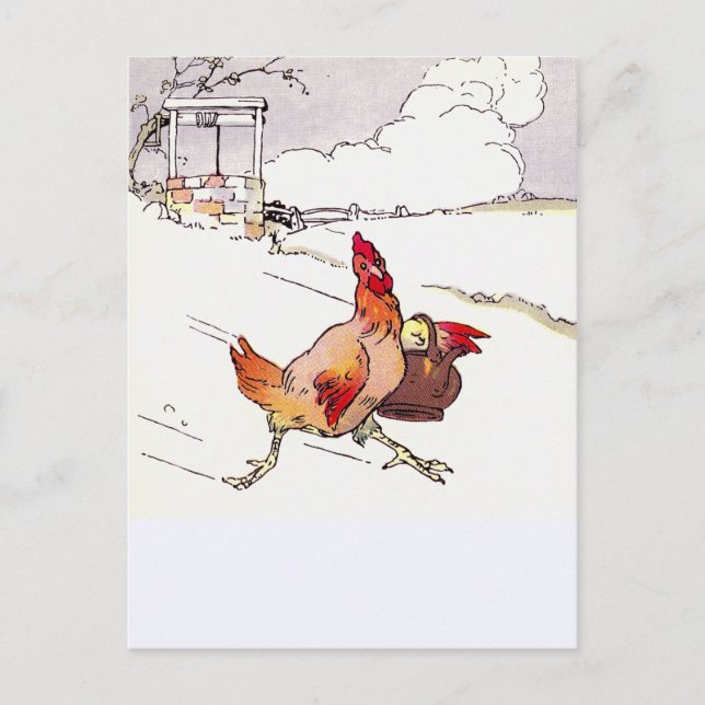 Cartão Postal Apresse-Se Hastily Hen (Frente)