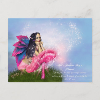 Cartão Postal April Birthstone Fairy