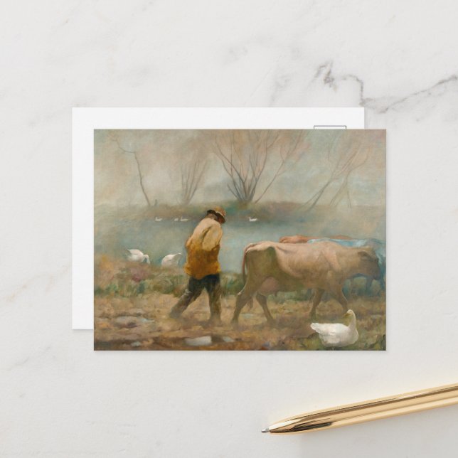 Cartão Postal April Rain de Newell Convers Wyeth (Frente/Verso In Situ)