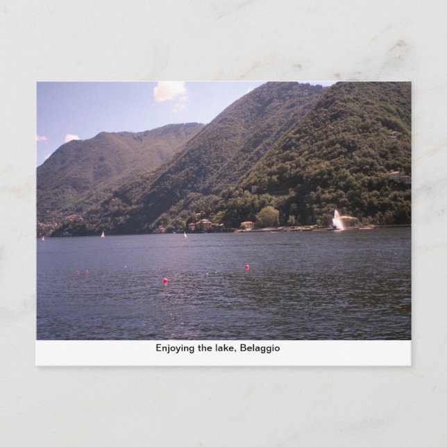 Cartão Postal Aproveitando o lago, Belaggio (Frente)