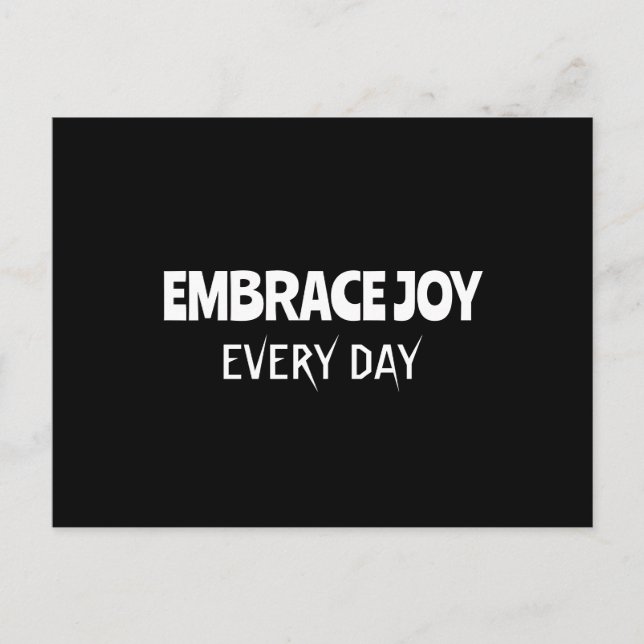 Cartão Postal Aproveite a alegria todos os dias (Frente)