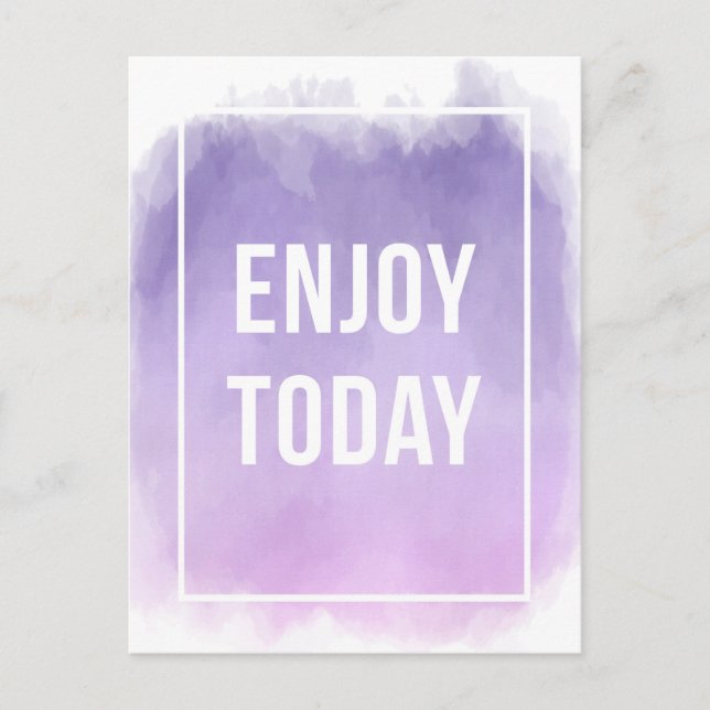 Cartão Postal Aproveite a citação motivacional de hoje (Frente)