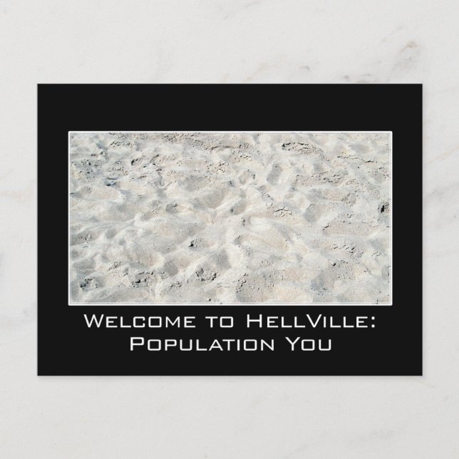 Cartão Postal Aproveite sua viagem ao inferno (Frente)