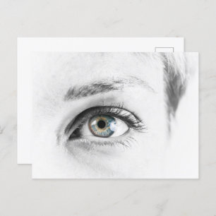 Cartão Postal Aproximação dos olhos humanos