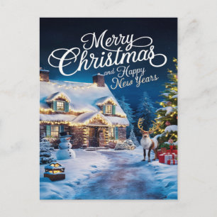 Cartão Postal Aproximação Festiva: Wonderland de Inverno de Boas