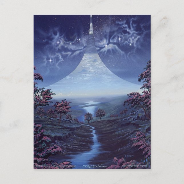 Cartão Postal Aproximando-se do amanhecer no mundo do anel (Frente)