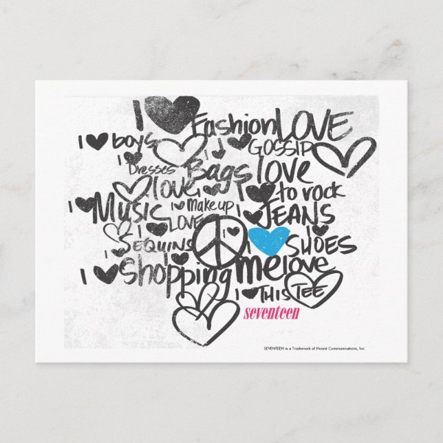 Cartão Postal Aqua grafite (Frente)