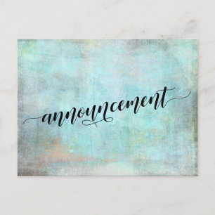 Cartão Postal Aqua Grunge adiou o anúncio de casamento