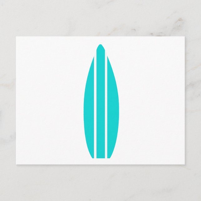 Cartão Postal Aqua Surfboard (Frente)