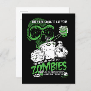 Cartão Postal Aqua Teen Fome Force Zombies Poster