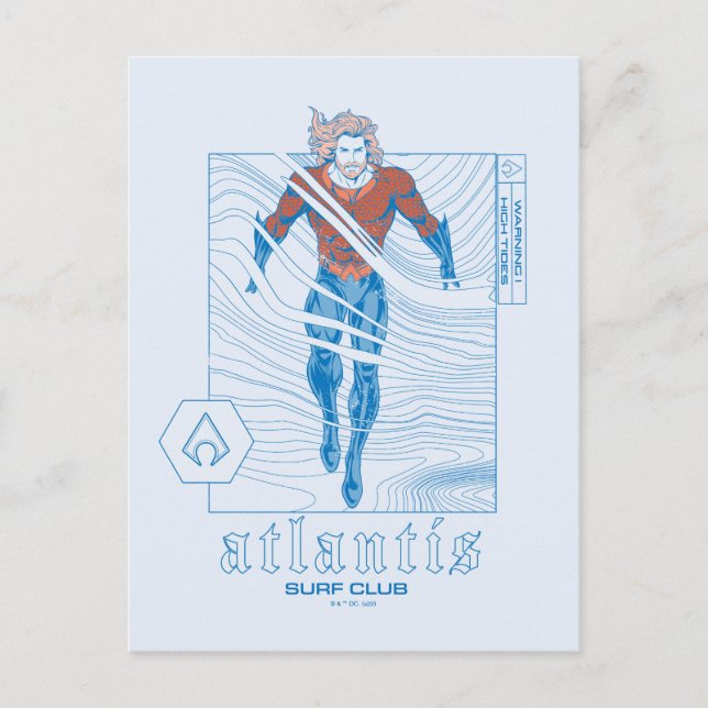 Cartão Postal Aquaman - Atlantis Surf Club (Frente)