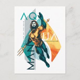 Cartão Postal Aquaman Colagem Aquaman Modernista