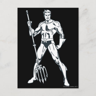 Cartão Postal Aquaman com Pitchfork BW