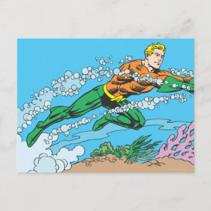 Cartão Postal Aquaman Dashes Através da Água