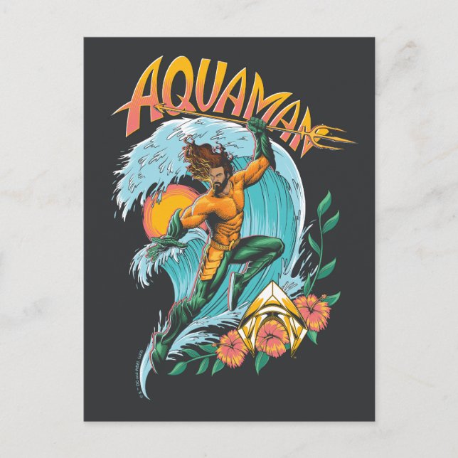 Cartão Postal Aquaman e Trident Ascensão Graphic (Frente)