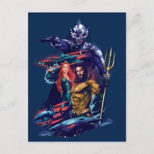 Cartão Postal Aquaman King Orm Versus Mera & Aquaman