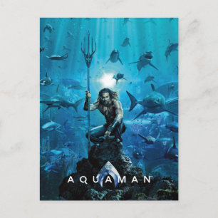 Cartão Postal Aquaman Prince Orin Com Animais Aquáticos